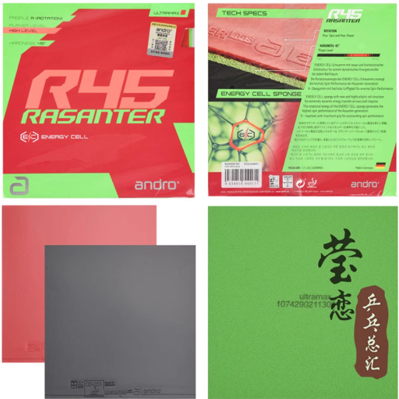 Andro Rasanter R45 47 50 C45 4 - Table Tennis Rubber recension och pris