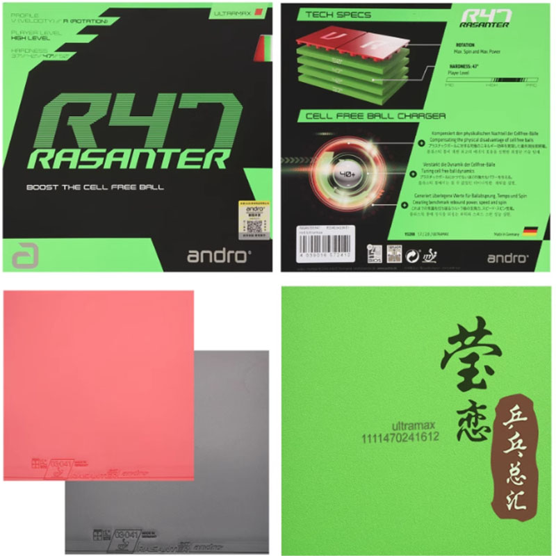 Andro Rasanter R45 47 50 C45 4 - Table Tennis Rubber recension och pris
