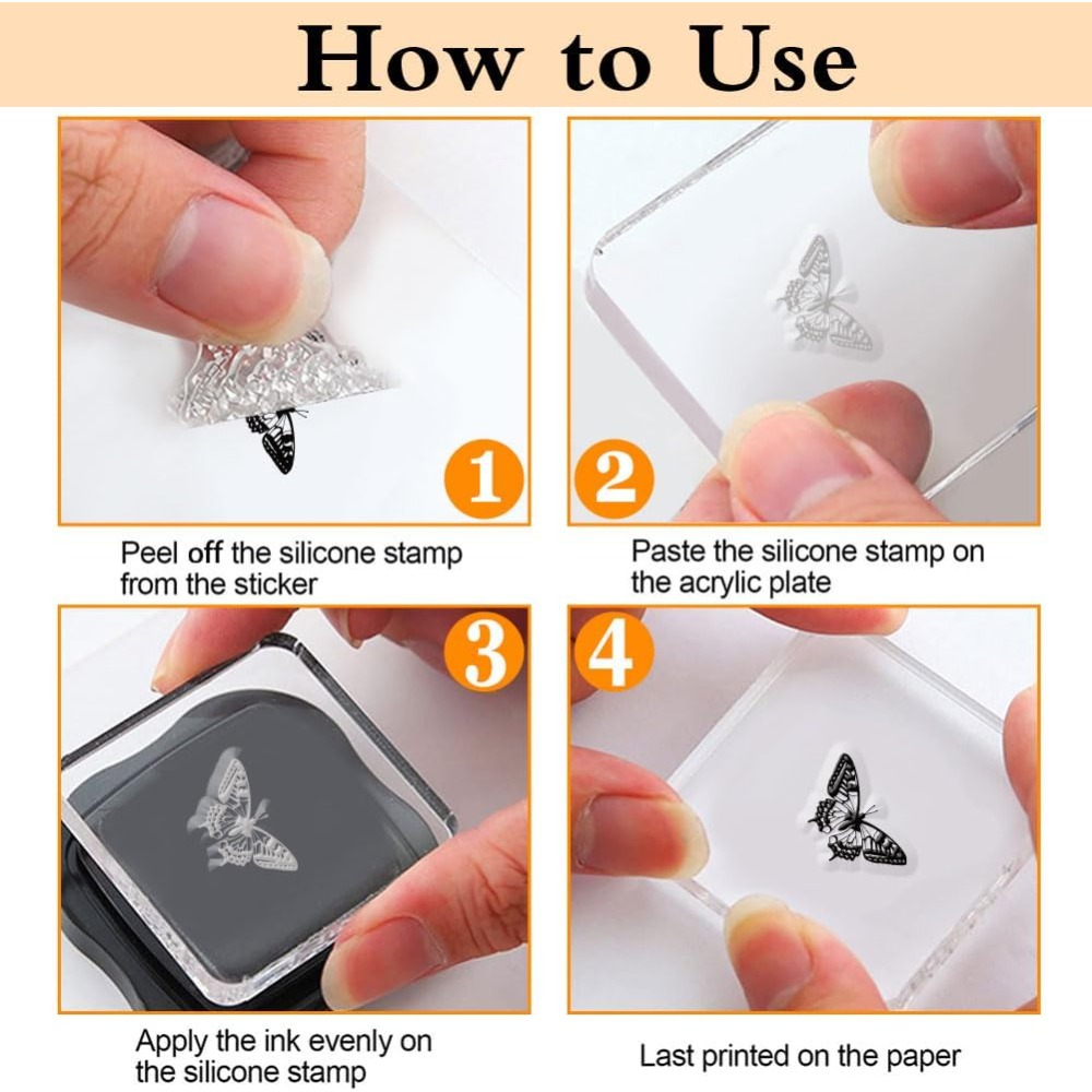 1 Sheet Clear Stamp for Card M - Butterfly Rubber Sheet recension och pris