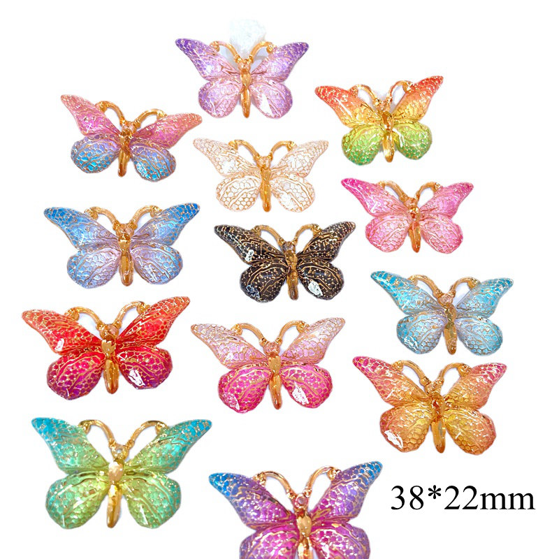 10Pcs NEW 38*22mm Butterfly Pl - Butterfly Rubber Sheet recension och pris